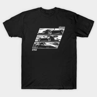 NISSAN 370Z Black 'N White Archive 2 (Black Version) T-Shirt